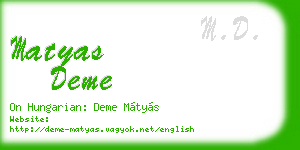 matyas deme business card